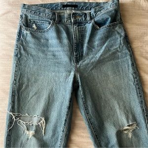 Uniqlo mom jeans light blue wash
